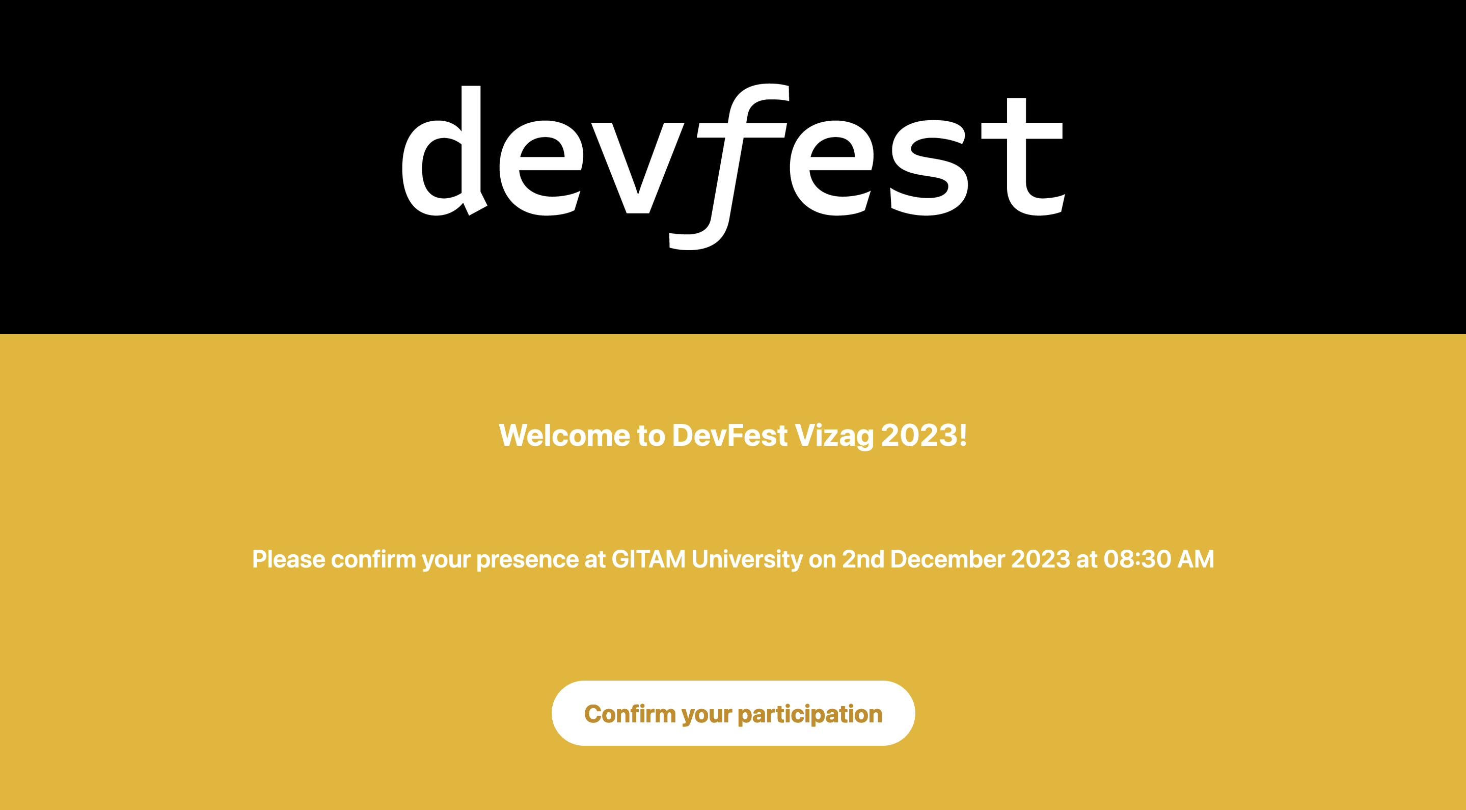 Google DevFest 2023 RSVP